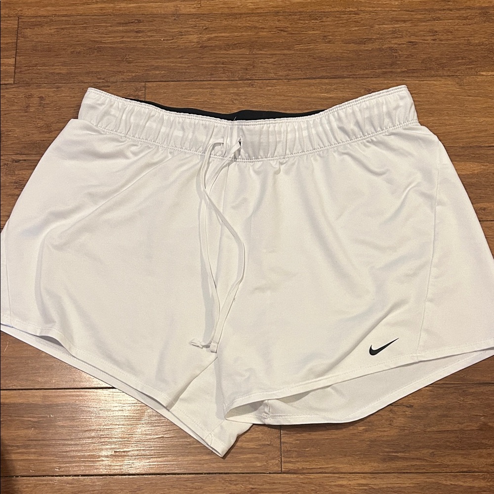 Nike White Sports Shorts